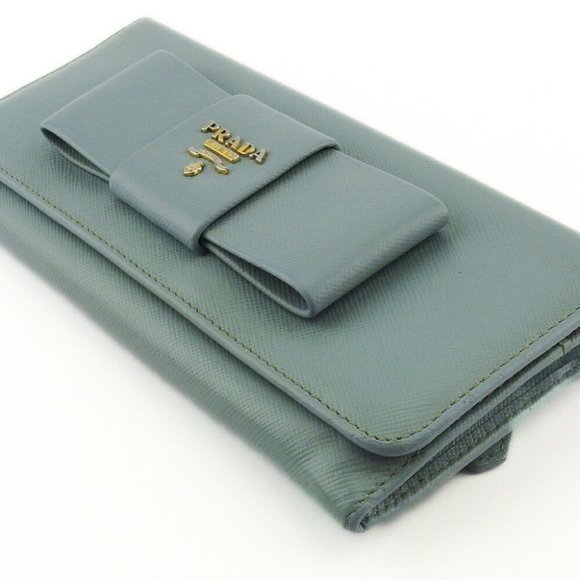 PRADA Purse Wallet ribbon Safi Arno leather Authentic uesd - Picture 2 of 8